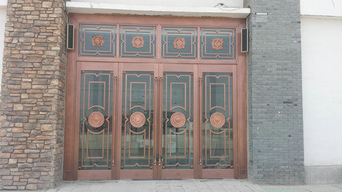 玻璃铜门23
